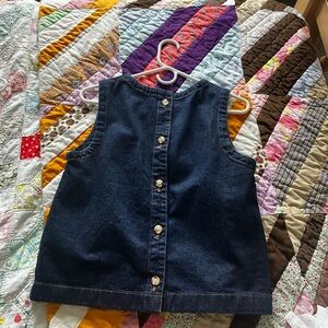 Denim Button-Down Tank Top